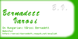 bernadett varosi business card