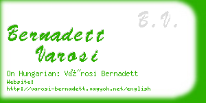 bernadett varosi business card